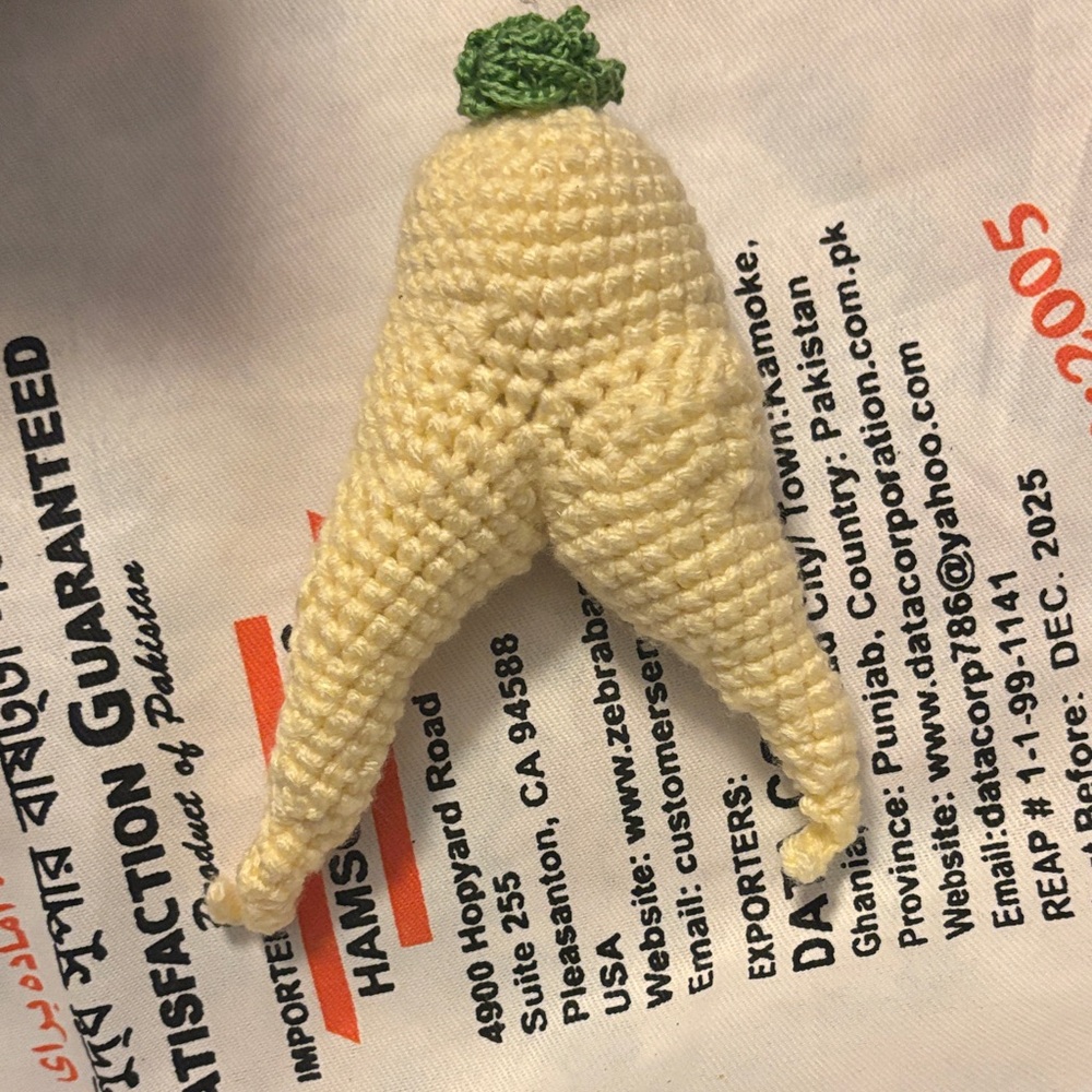 Handmade Crochet Parsnip